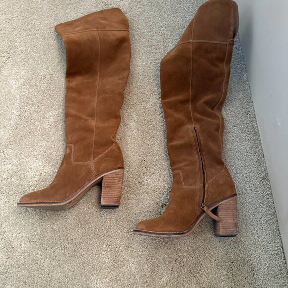 Steve Madden over the knee tan suede boots, size 7.5 - Picture 4 of 6